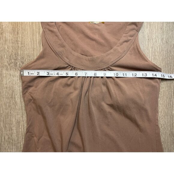 Athleta Brown Sleeveless Scoopneck Knee Length Swing Dress Sz M - Picture 6 of 9